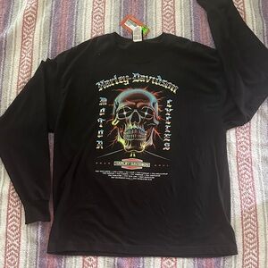 Harley-Davidson Black Skull Graphic Long Sleeve